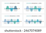Set of education infographic templates with pencil divided on segments with place for numbers and text, vector eps10 illustration