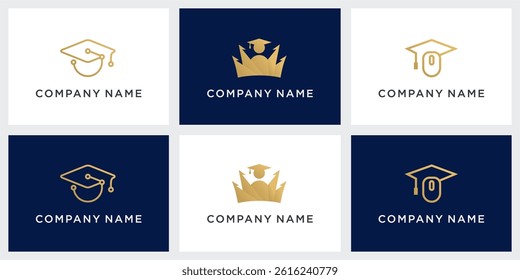 Set of education logo design template