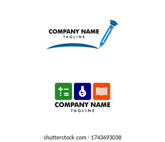 Set of Education logo icon design vector illustration