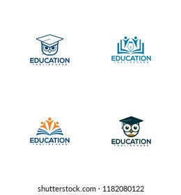 set of education logo icon, vector illustration