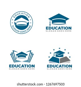 Set of education logo template