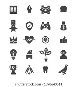 Set of Education, Medical Vector Icons or awards - vector illustration sign for your business or website or mobile apps