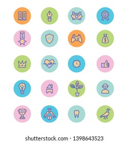Set of Education, Medical Vector Icons or awards - vector illustration sign for your business or website or mobile apps