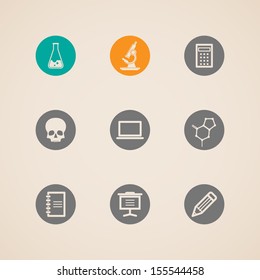 set of education and science icons 