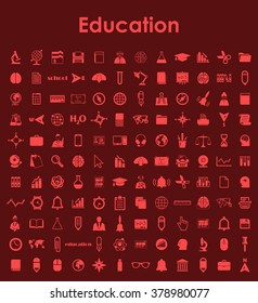 Set of education simple icons