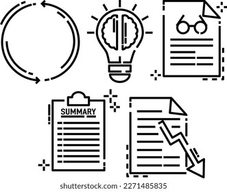 Set of Education Simple Line Icon