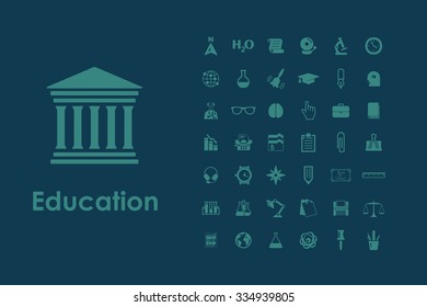 It is a set of education simple web icons