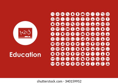 It is a set of education simple web icons