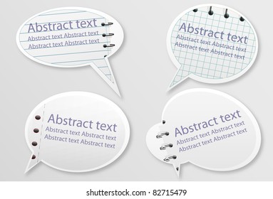 Set of education speech bubbles