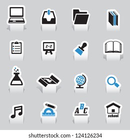 Set of education tabs - vector icons