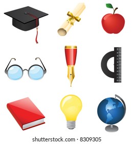 set of education vector