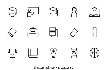 Set of Education vector icon illustration