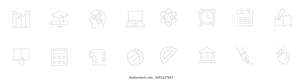 Conjunto de ilustração de vetor de educação