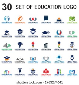 conjunto de vector educativo , conjunto de logotipo universitario