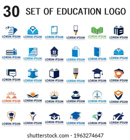 set of education vector , set of university logo