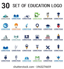 set of education vector , set of university logo