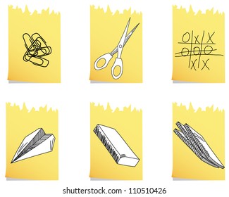 Set of educational school icon. Vector illustration.