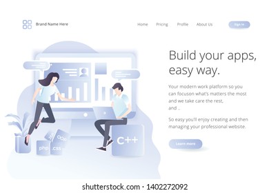 Set of effective website template designs. Modern flat design vector illustration concepts of web page design for website and mobile website development. Easy to edit and customize.