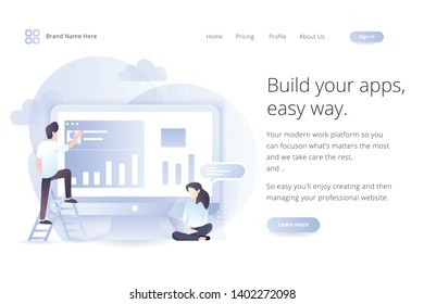 Set of effective website template designs. Modern flat design vector illustration concepts of web page design for website and mobile website development. Easy to edit and customize.