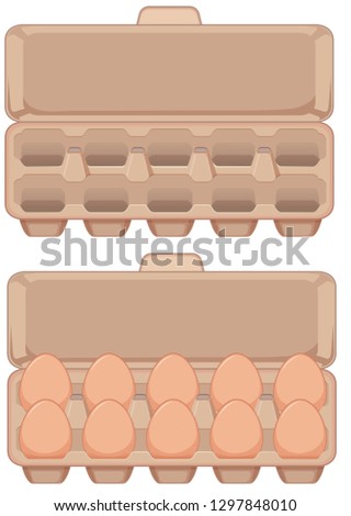 Similar – Image, Stock Photo Eggs in a carton