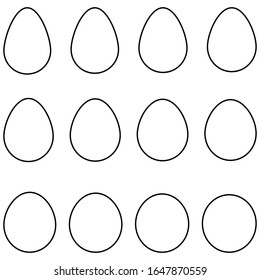 Set egg shape vector set egg template with different shape for Easter