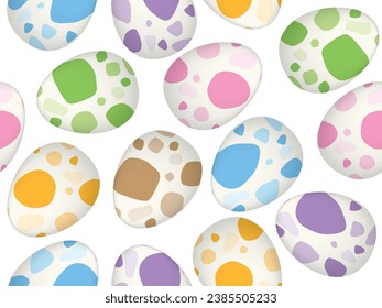 Set of eggs, dot patterns, polka dot vector.
