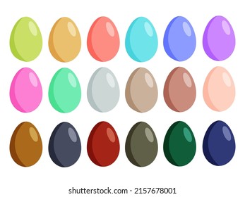 Set of eggs Illustration for spring holiday