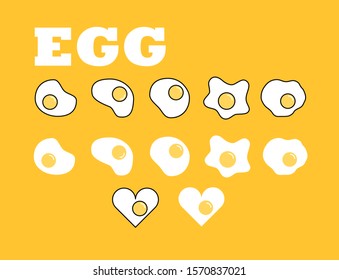 set of eggs with a little heart egg