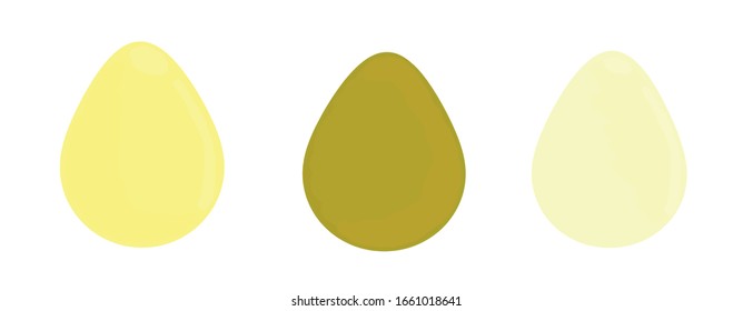 Set of eggs in natural colors. Drawing, vector in eps 8 format