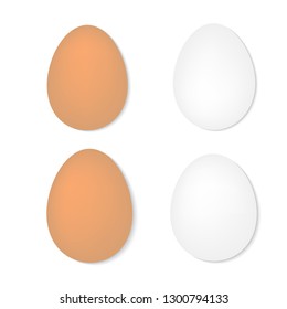 set of eggs on a white background- vector illustration
