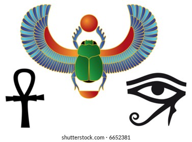 Set of egyptian icons