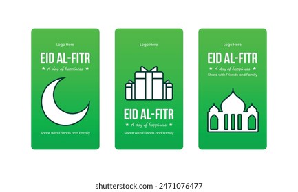 Set of Eid al-fitr Whatsapp status template, Social media