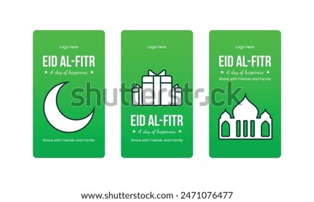 Set of Eid al-fitr Whatsapp status template, Social media