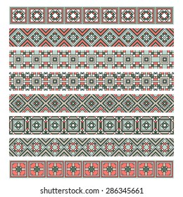 set of eight decorative ornament elements design