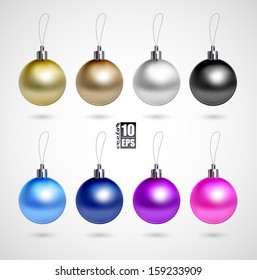 Set of eight evening balls.colorful symbol