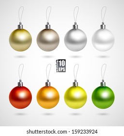 Set of eight evening balls.colorful symbol