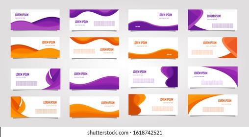 set of eight Vector Design Banner Background In Different Colors