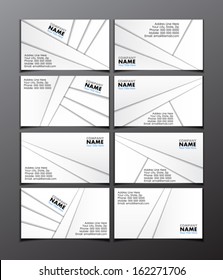 set of eight visit cards