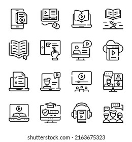 Set of Elearning Doodle Icons
