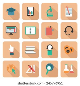 Set of e-learning icons for your design