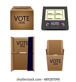 Set of election day graphic designs, Vector illustration