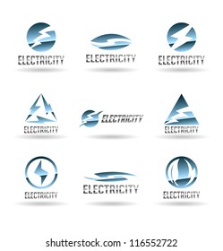 Set of electric energy icons. Electricity. Vol 2.