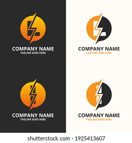 Establecer la plantilla de icono de logotipo de la letra inicial de Electric L. Gráfico vectorial de ilustración. Concepto de diseño Enchufe eléctrica con símbolo de letra. Perfecto para una identidad de marca corporativa más tecnológica