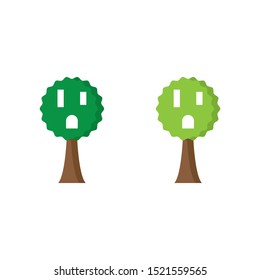 a set of electric tree icons