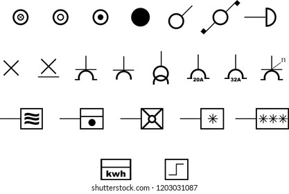 Set of Electric Vector Symbols 