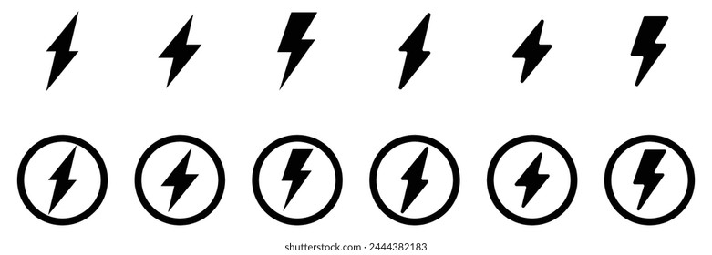 set of electrical symbol icons