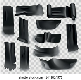 set of electrical tape adhesive black color and insulating tape