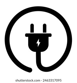 Set of  Electricity power plug symbol collection. Vector illustration.