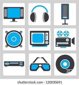 Set of electronic device icons