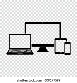 Set of electronic devices icon, vector illustration